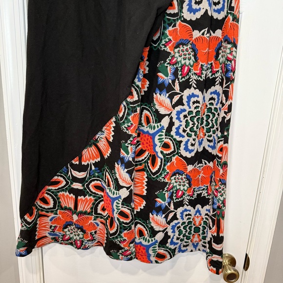 FP Movement Free People Black Multicolor Floral Wide Leg Team Player Pant Medium - Picture 11 of 13